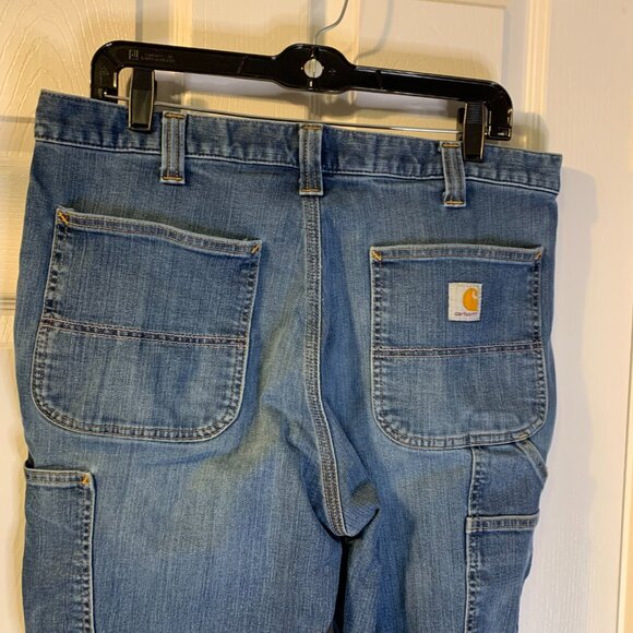 Carhartt Men's Rugged Flex Relaxed Fit Jeans Size 36 x 30 Blue Faded Worn In - Picture 5 of 10